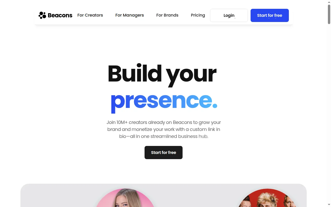 Beacons Landing Page