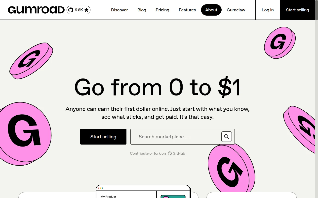Gumroad Landing Page