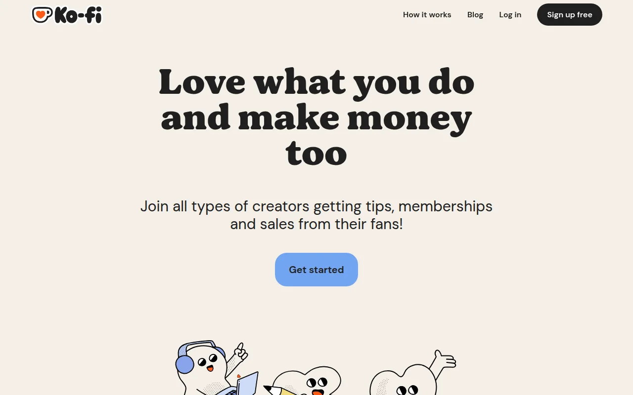 Ko-fi Landing Page