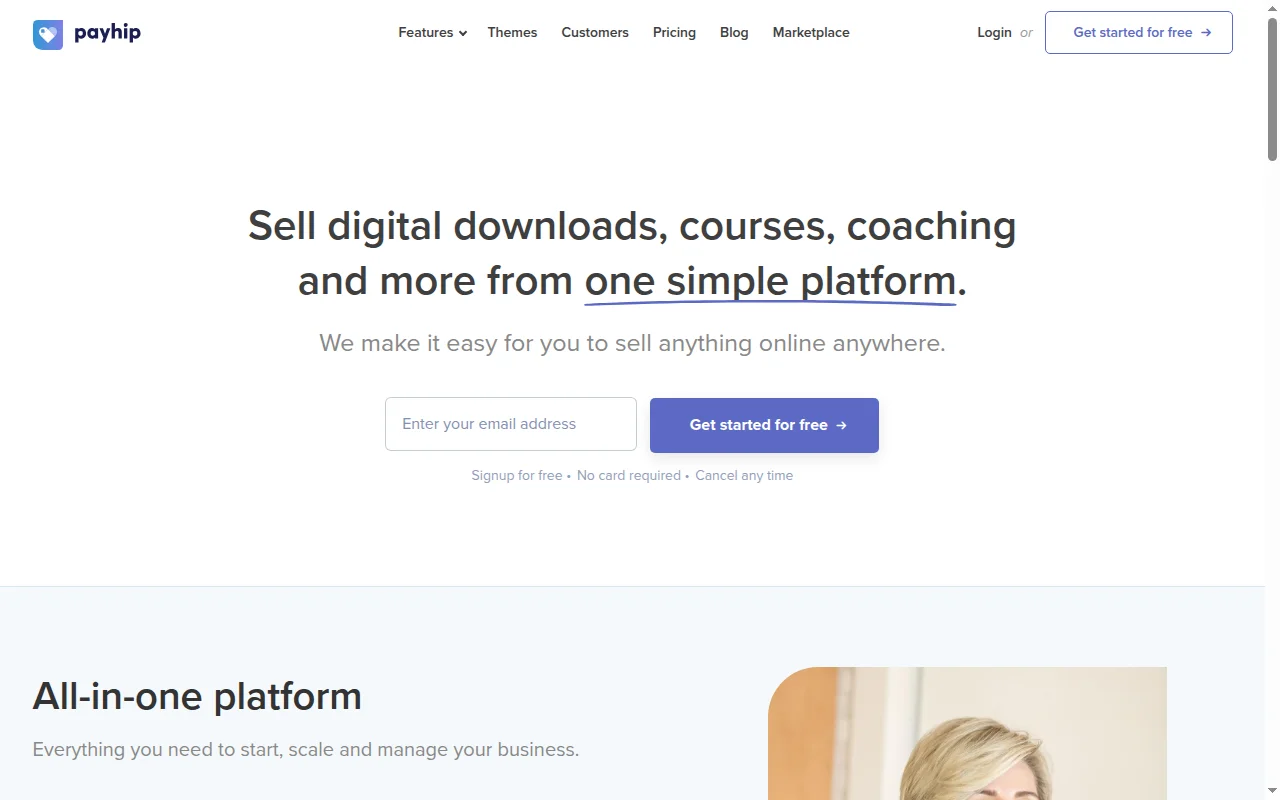 Payhip Landing Page